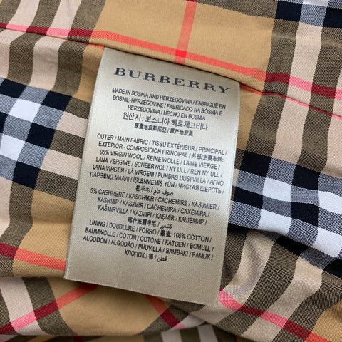 BURBERRY Size 0 Red Wool / Cashmere Hidden Placket  Coat
