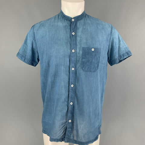 INDUSTRY OF ALL NATIONS Size M Blue Cotton Short Sleeve Shirt