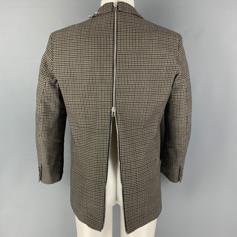 FAITH CONNEXION Size XS Brown Taupe Houndstooth Cotton Jacket