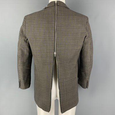 FAITH CONNEXION Size XS Brown Taupe Houndstooth Cotton Jacket
