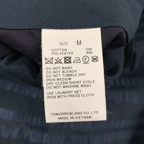 TOMORROWLAND Talla M Abrigo deportivo de poliéster y algodón brillante azul oscuro