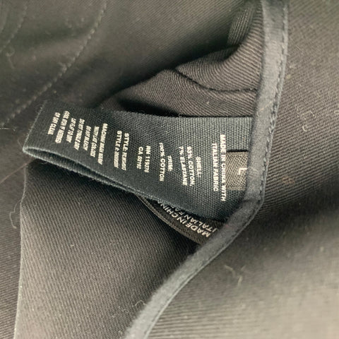 HELMUT LANG Size L Black Cotton Fitted Dress Pants