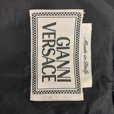 Vintage GIANNI VERSACE Size 40 Black Rayon Raglan Coat