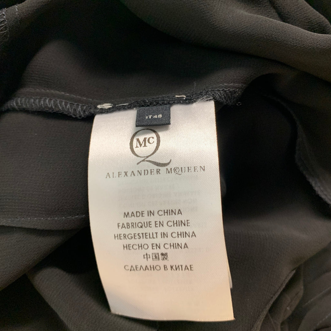 MCQ by ALEXANDER MCQUEEN Size L Black Polyester Pleated Sleeveless Dress Top