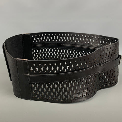 TORRID Size 2 Black Perforated Polyurethane Faux Leather Belt