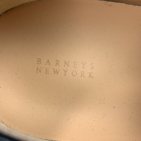 BARNEY'S NEW YORK Baskets basses à lacets en cuir bleu marine taille 13