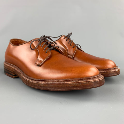 ALDEN Bootmaker Edition Size 6.5 Tan Leather 9528 Lace Up Shoes