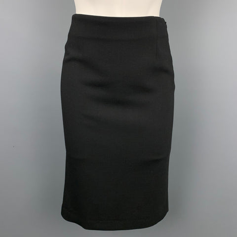 Colección RALPH LAUREN Talla 2 Falda tulipán de lana negra