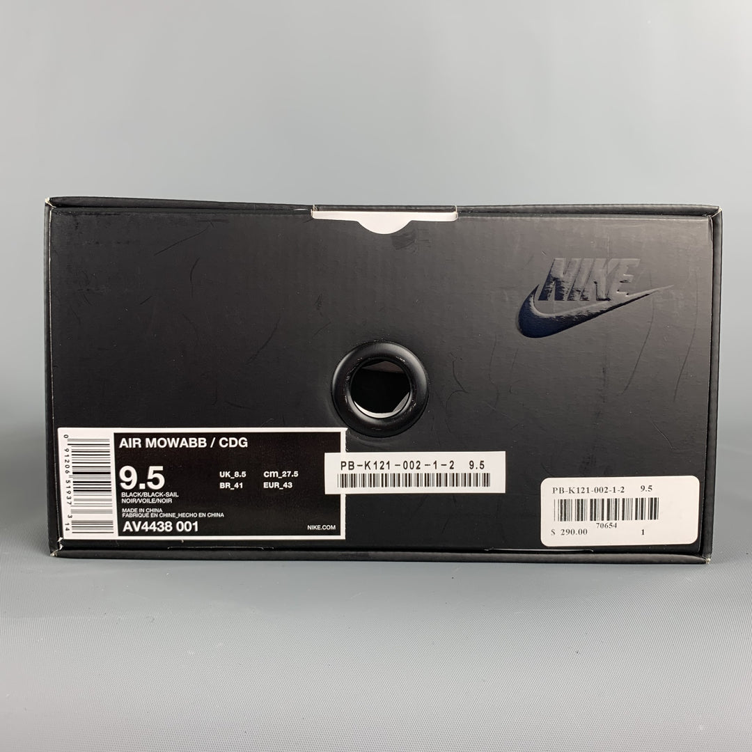 CDG x NIKE AIR MOWABB Size 9.5 Black Suede High Top Sneakers