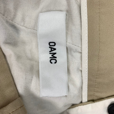 OAMC Taille 30 Pantalon droit taille haute en coton kaki