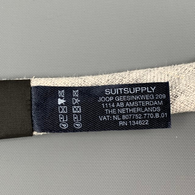 SUITSUPPLY Light Gray Linen Bow Tie