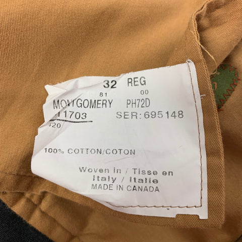 PHINEAS COLE Size 32 Charcoal Cotton Zip Fly Dress Pants