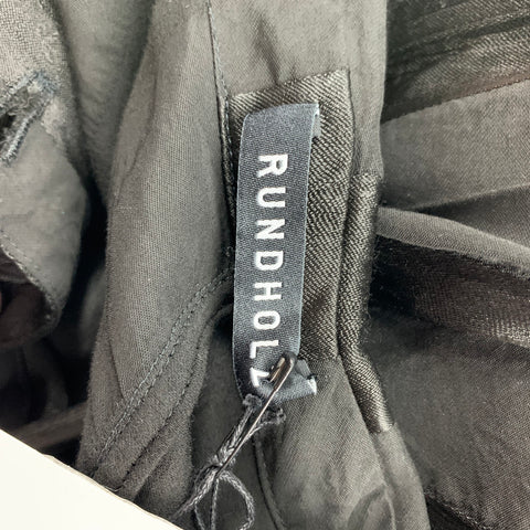 RUNDHOLZ Size S Black Viscose Two Tone Coat