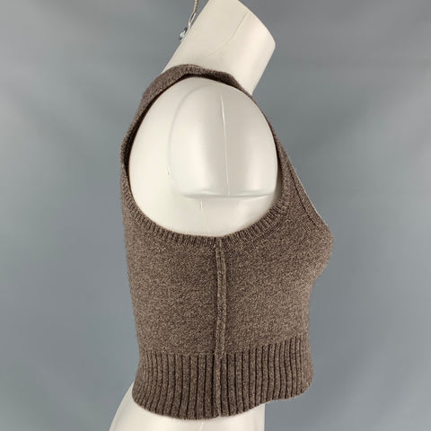 LILY MCNEAL Size XS Brown Heather Merino Wool / Cashmere Casual Top