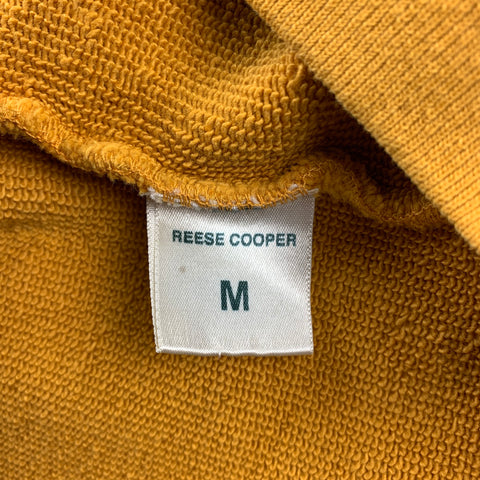 REESE COOPER A/W 19 Hitchhiking Size M Mustard Graphic Cotton Hooded Sweatshirt