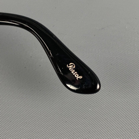 PERSOL Black Silver Plastic Sunglasses & Eyewear