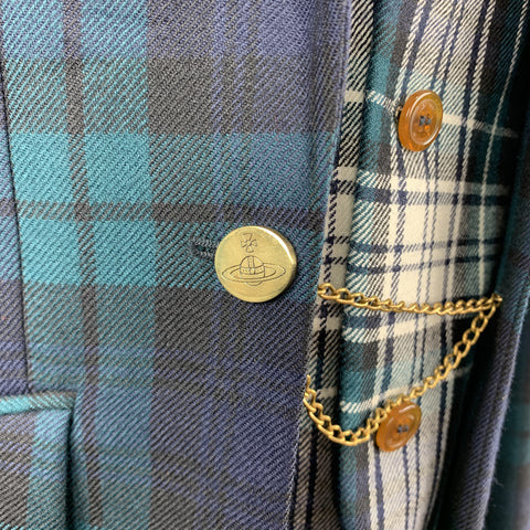 VIVIENNE WESTWOOD Size 40 Plaid Blackwatch Wool Vest Layer Sport Coat
