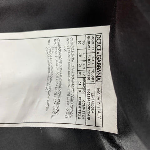 DOLCE & GABBANA Size 40 Black Print Silk Buttoned Dress Vest