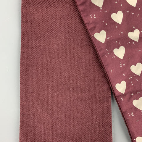 BURBERRY PRORSUM F/W 2013 Burgundy Print Silk / Wool Scarf
