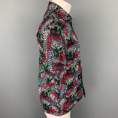MARC by MARC JACOBS Size S Black & Multi-Color Print Cotton Short Sleeve Shirt