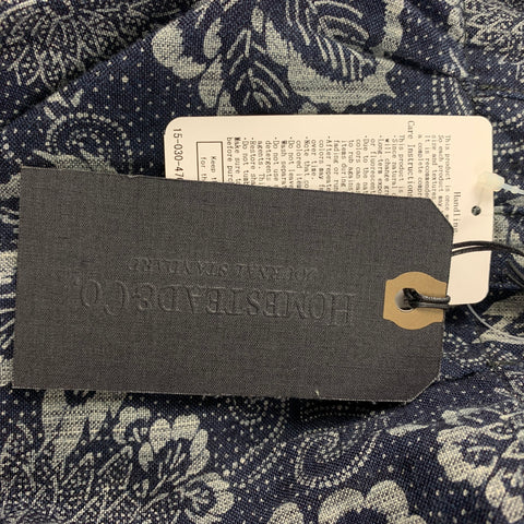 UNIONMADE x JS HOMESTEAD Short large en coton fleuri bleu marine et bleu
