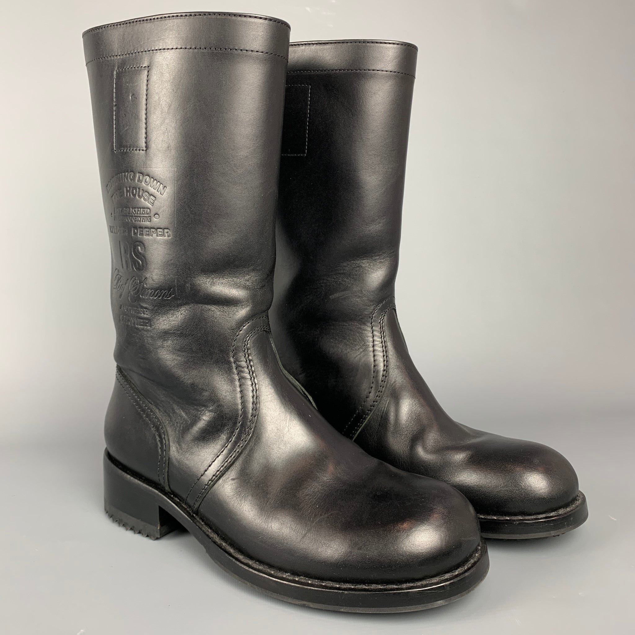 raf simons cowboy boots