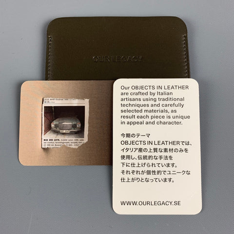 OUR LEGACY Olive Solid Leather Wallet