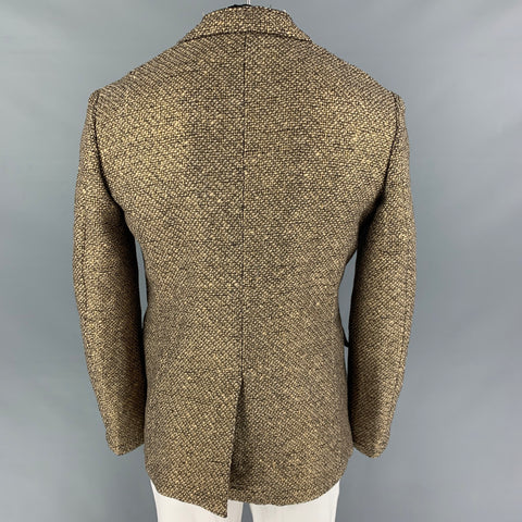 COMME des GARCONS HOMME PLUS Size L Gold Brown Woven Wool Nylon Sport Coat