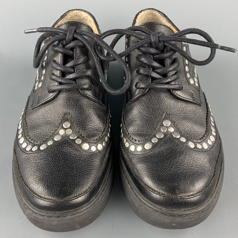 FREE*LANCE Zapatos brogue con cordones de cuero con tachuelas negros talla 7