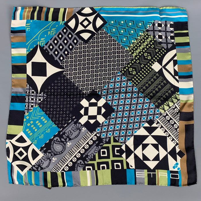 ETRO Multi-Color Abstract Silk Pocket Square