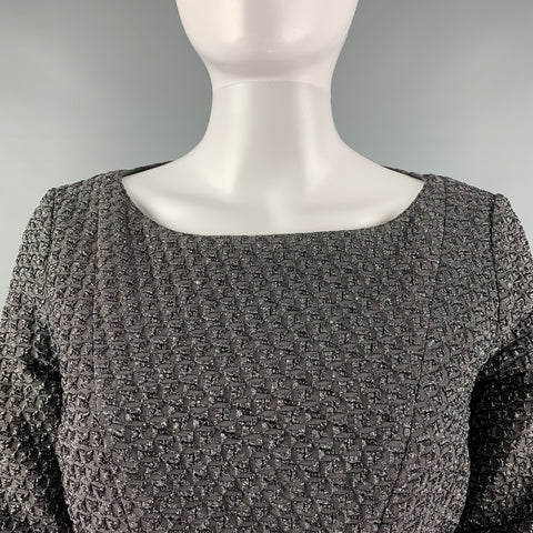 MICHAEL KORS COLLECTION Taille 6 Robe droite métallisée en mélange de polyamide anthracite