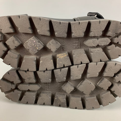 PRADA Size 8 Black Leather Belted Buckle Sandals