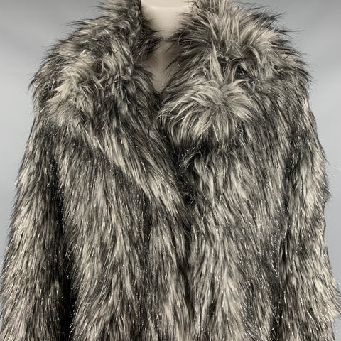 MICHAEL by MICHAEL KORS Taille S Veste en fausse fourrure gris noir