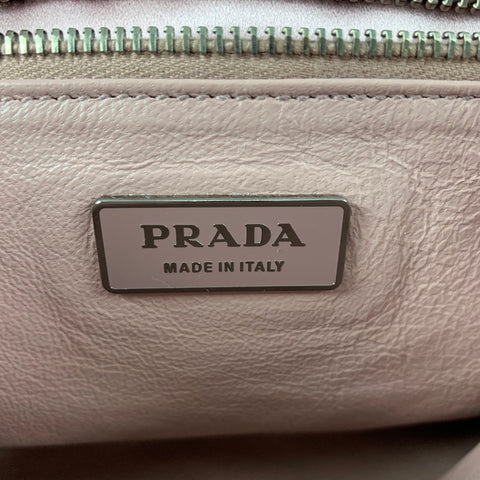 Sac à main PRADA en cuir rouge marron avec strass