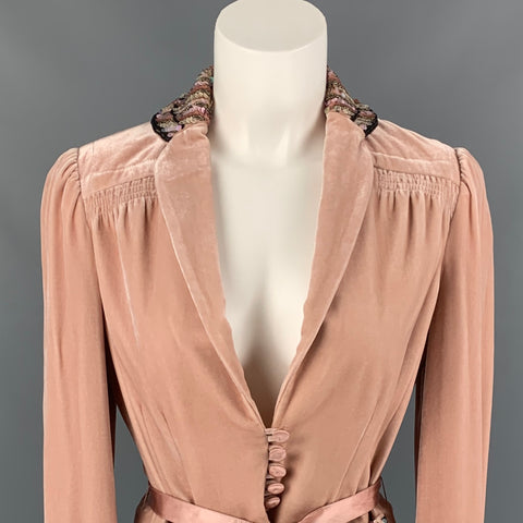 MARC by MARC JACOBS Size 6 Rose Rayon / Silk Beaded Jacket