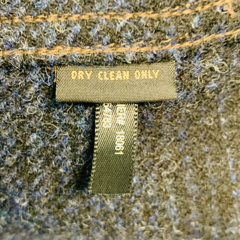 RRL by RALPH LAUREN Size XL Navy Blue Plaid Wool Vest