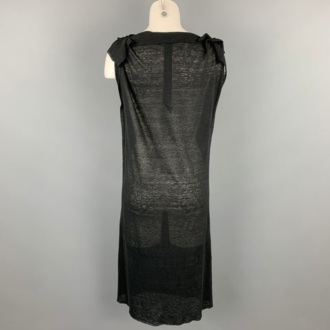 FORME 3’3204322896 Size S Black Jersey Linen Shift Dress