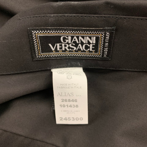 GIANNI VERSACE Size XL Black Cotton Button Up Long Sleeve Shirt