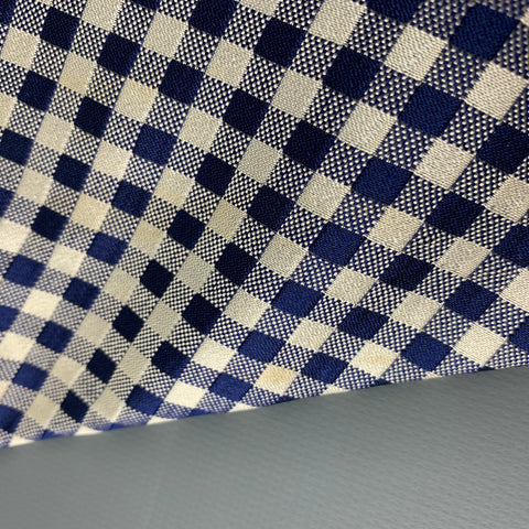 BURBERRY LONDON Corbata de seda a cuadros color crema azul marino