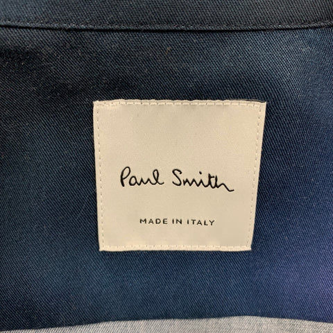 PAUL SMITH Regular Size 40 Black Multi-Color Print Wool Blend Shawl Collar 3 Piece Suit