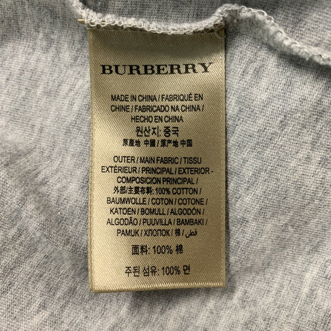 BURBERRY LONDON Size XXL Grey Heather Cotton T-shirt