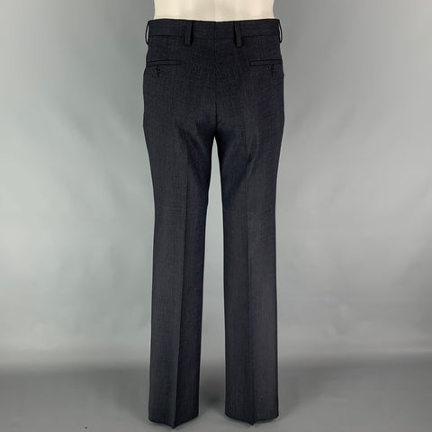 VERSACE COLLECTION Size 38 Charcoal Wool Single Breasted Notch Lapel Suit
