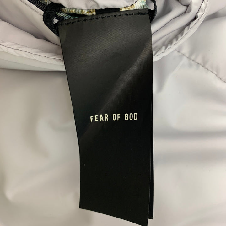 FEAR OF GOD Size XL Grey Camo Oversized Reversible Vest