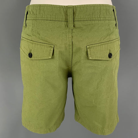 SATURDAYS NYC Size 28 Green Olive Cotton Large Pockets Shorts