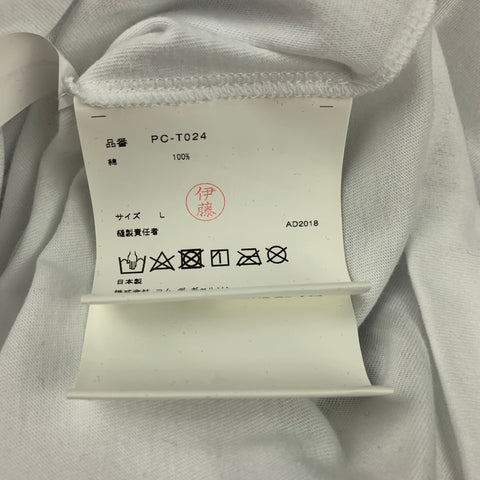 COMME des GARCONS HOMME PLUS Size L White & Black Graphic Cotton T-shirt