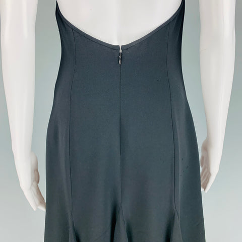 STELLA McCARTNEY Taille 2 Robe dos nu en mélange de viscose noire au-dessus du genou