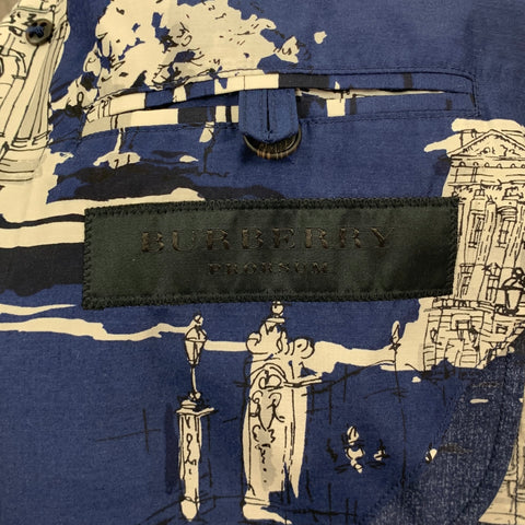 BURBERRY PRORSUM Fall 2014 Size 40 Navy London Landmark Jacket