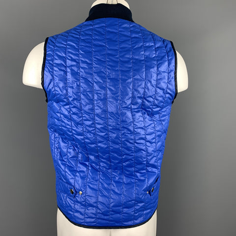 MICHAEL BASTIAN Size S Blue Quilted Polyamide Zip Up Vest