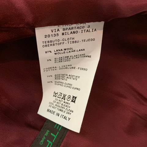 ETRO Size 44 Black & Burgundy Plaid Wool Buttoned Vest