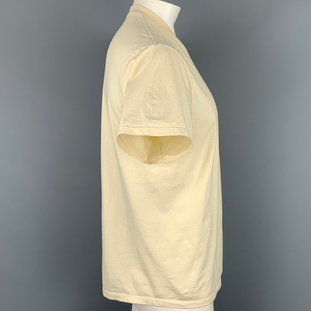JOHN ELLIOTT Size XL Beige Cotton Short Sleeve T-shirt
